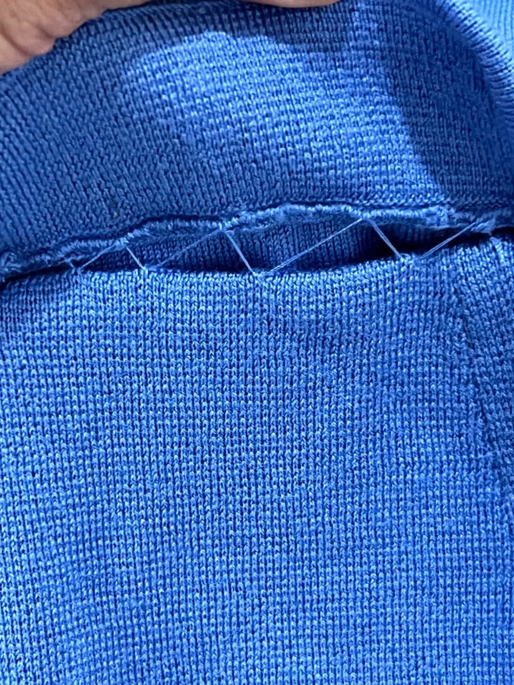 Pure Merino Wool Talbots Sweater Blazer Jacket Blue Size Large Button Front - Picture 8 of 16
